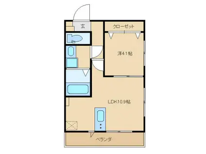 GREENNOAH(1LDK/2階)の間取り写真