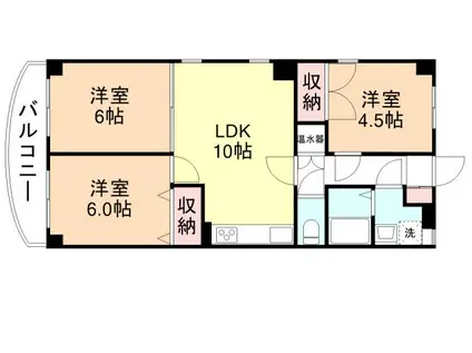 藤ハイツ(3LDK/3階)の間取り写真