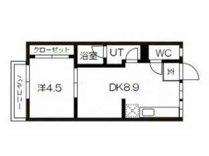 トヨダマンション(2DK/1階)の間取り写真