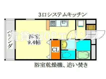 レキシントン津田沼(ワンルーム/4階)の間取り写真