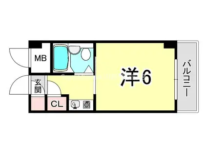 マンションヒラコウパートI(1K/5階)の間取り写真