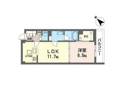 フェリシード野沢(1LDK/1階)の間取り写真