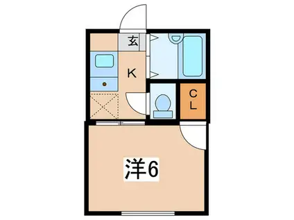 ビッグオレンジ上星川(1K/2階)の間取り写真