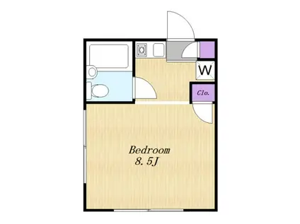 フォートレス百合丘(ワンルーム/1階)の間取り写真