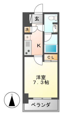 ライブコート泉(1K/15階)の間取り写真