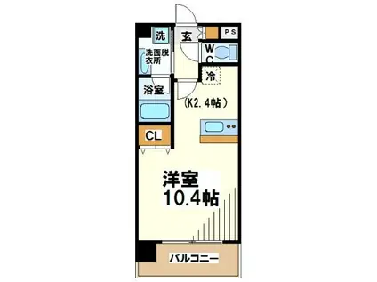 ハイムタクミII(1K/7階)の間取り写真