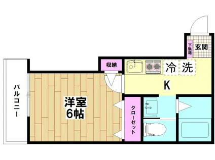 FIORE三郷中央(1K/3階)の間取り写真