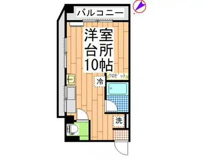 アイビープラザ(ワンルーム/3階)の間取り写真