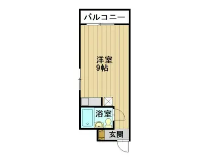 グローリア初穂弘前(ワンルーム/4階)の間取り写真