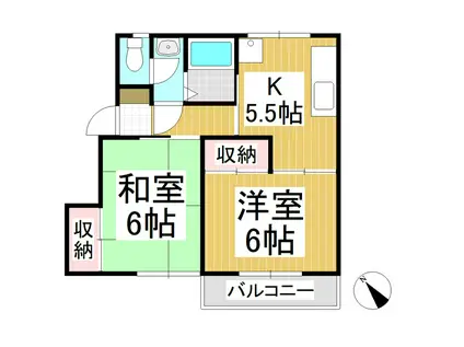 ウィンディーハウスT-ONE(2K/1階)の間取り写真