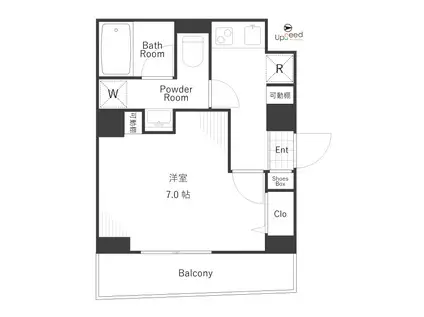 AXAS白金台(1K/7階)の間取り写真