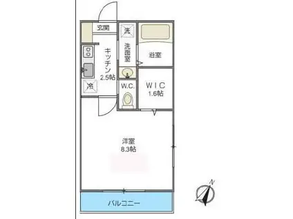 フロレスタ(1K/2階)の間取り写真