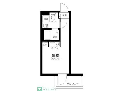 KMS COYO西日暮里(ワンルーム/4階)の間取り写真