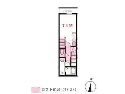 URBAN GRACE 練馬(ワンルーム/2階)の間取り写真