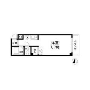 クレセント新瑞(ワンルーム/2階)の間取り写真