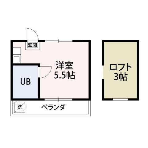メゾン根岸(ワンルーム/2階)の間取り写真