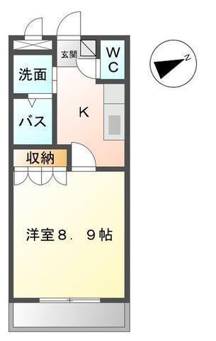 パル・川成(1K/1階)の間取り写真