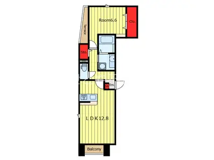 ND RESIDENCE ORCHID(1LDK/1階)の間取り写真