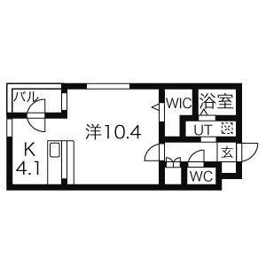 DOLCEVITA(1K/4階)の間取り写真