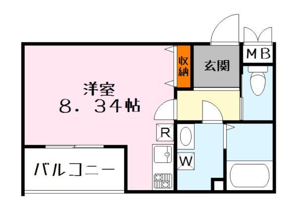 ビエノス野村(ワンルーム/3階)の間取り写真