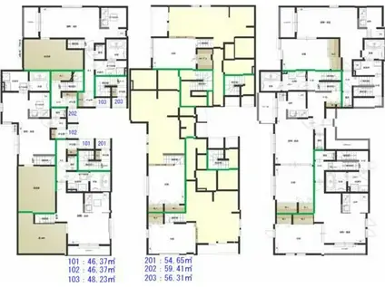 グランオネスト中町(1LDK/1階)の間取り写真