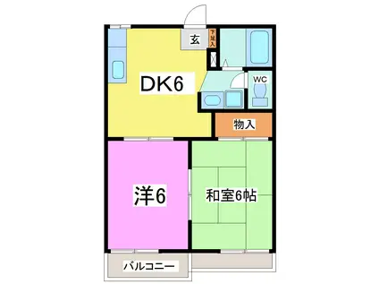 サンブリーズ(2DK/2階)の間取り写真