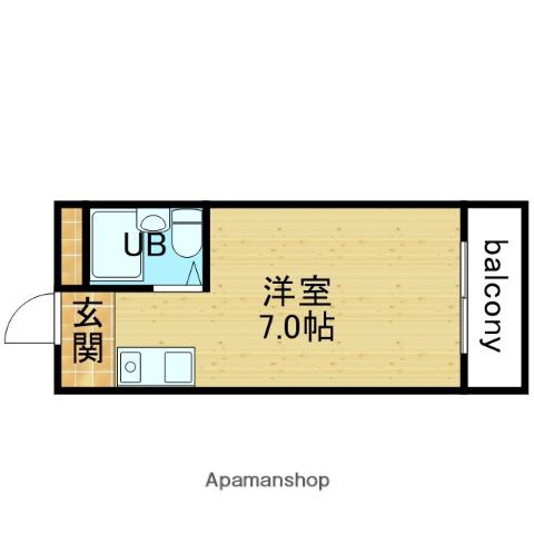 大宝新深江CTスクエア(ワンルーム/5階)の間取り写真