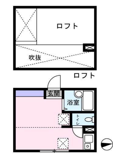ミルプラージュ(ワンルーム/1階)の間取り写真