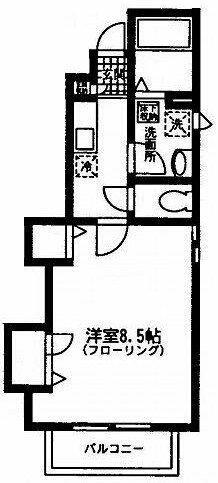 WING目白(1K/1階)の間取り写真