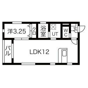 グランディール桑名(1LDK/1階)の間取り写真
