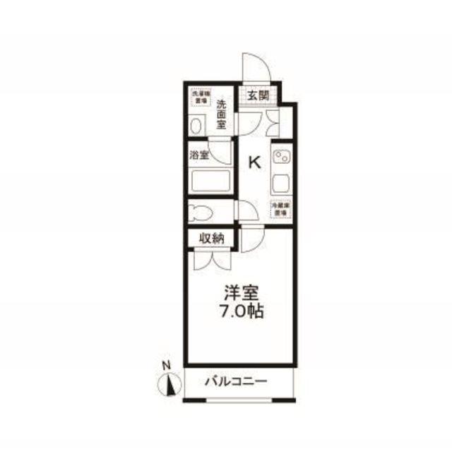 HERMITAGE WASEDA MACHI(1K/2階)の間取り写真