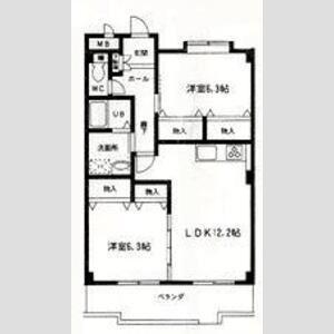 サンシャイン松河(2LDK/1階)の間取り写真