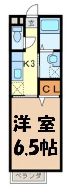 ジェイハイツ(1K/1階)の間取り写真