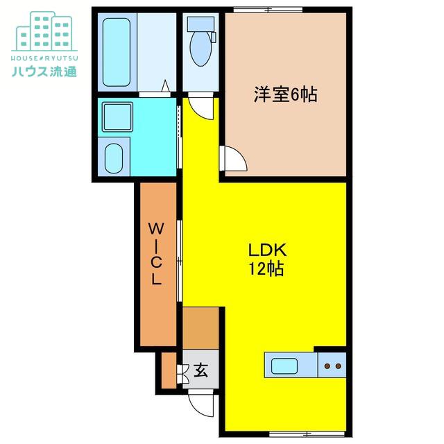 ALLEY-11 A棟(1LDK/1階)の間取り写真