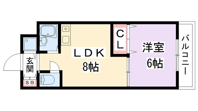 エクセルプレイス白陽(1LDK/3階)の間取り写真