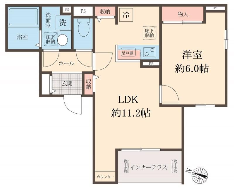 スマイル K(1LDK/2階)の間取り写真