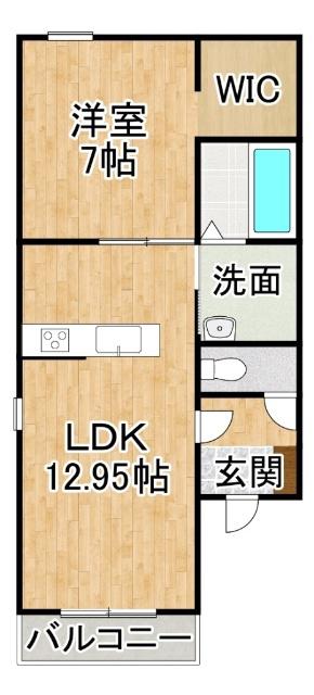 DOLCE ANITA II(1LDK/2階)の間取り写真