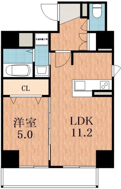 THE TERRACE 天王寺MK(1LDK/7階)の間取り写真