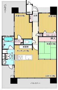 アルファステイツ加古川駅前(3LDK/10階)の間取り写真