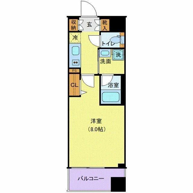 メイクスデザイン新宿(1K/12階)の間取り写真