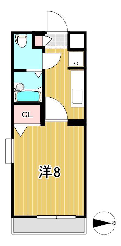 グランコレッタ(1K/1階)の間取り写真