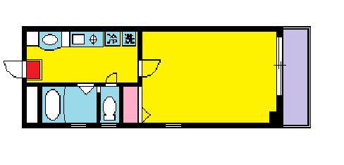 パレーテ不動前(1K/3階)の間取り写真