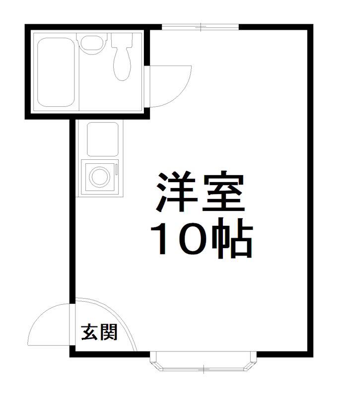 スクエア藤ノ森(ワンルーム/2階)の間取り写真