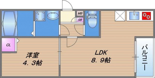 アークティカ小路(1LDK/3階)の間取り写真