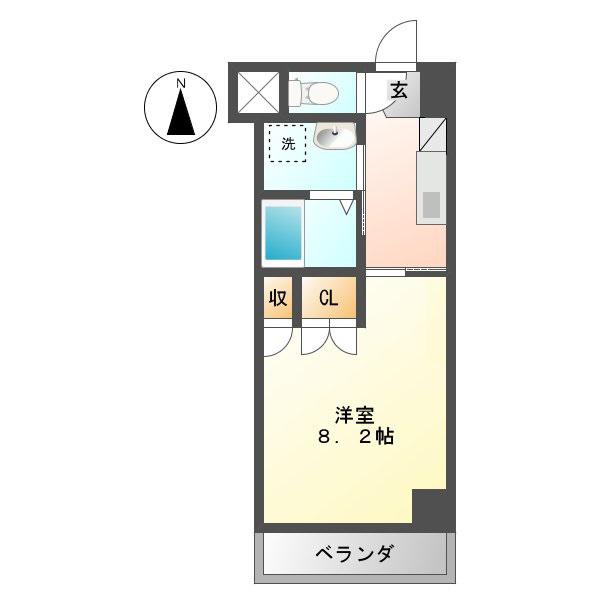 U・TOPIA62(1K/4階)の間取り写真
