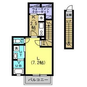 グランフロント大和(1K/2階)の間取り写真