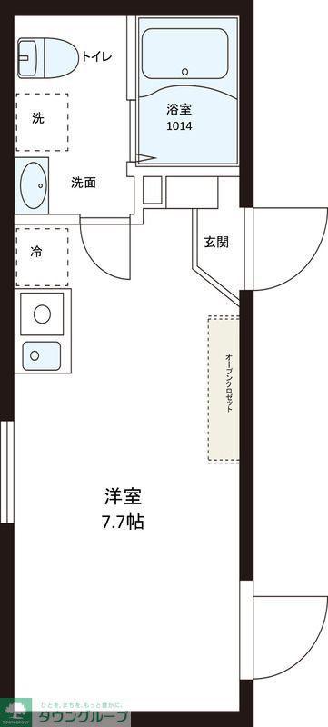 BLISS(ワンルーム/1階)の間取り写真