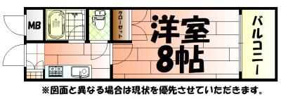ウィルステージ古船場(1K/11階)の間取り写真