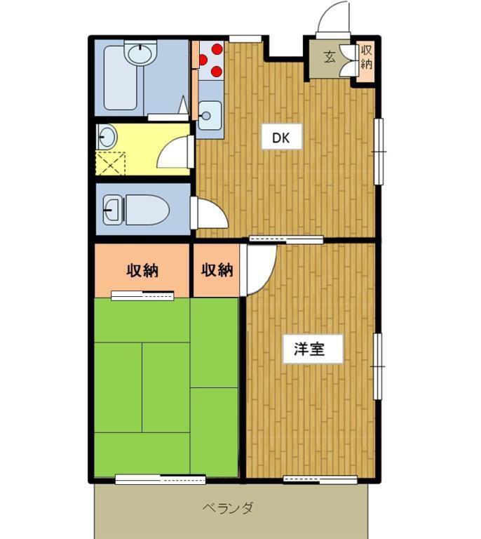 シャンクレール(2DK/3階)の間取り写真