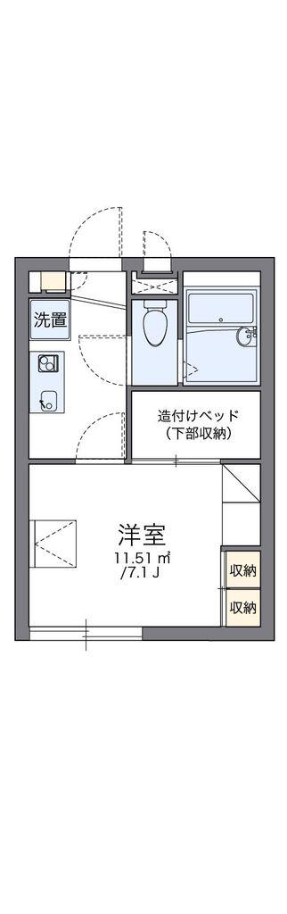 レオパレスパステロ(1K/2階)の間取り写真